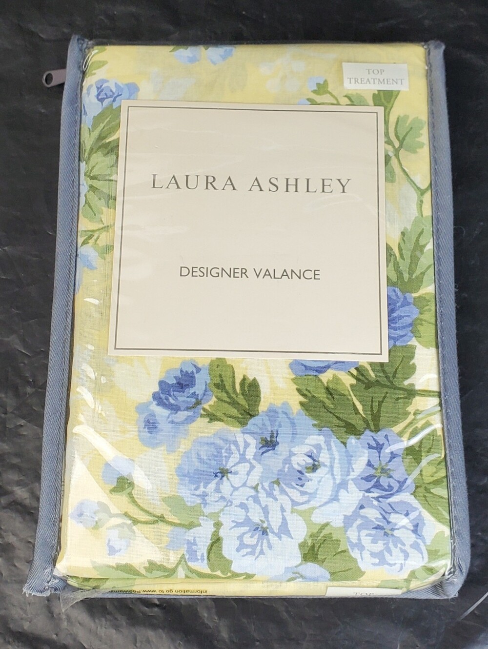 Laura Ashley Cassidy 86"x15" Designer Valance Top Treatment Rod Pocket - NOS